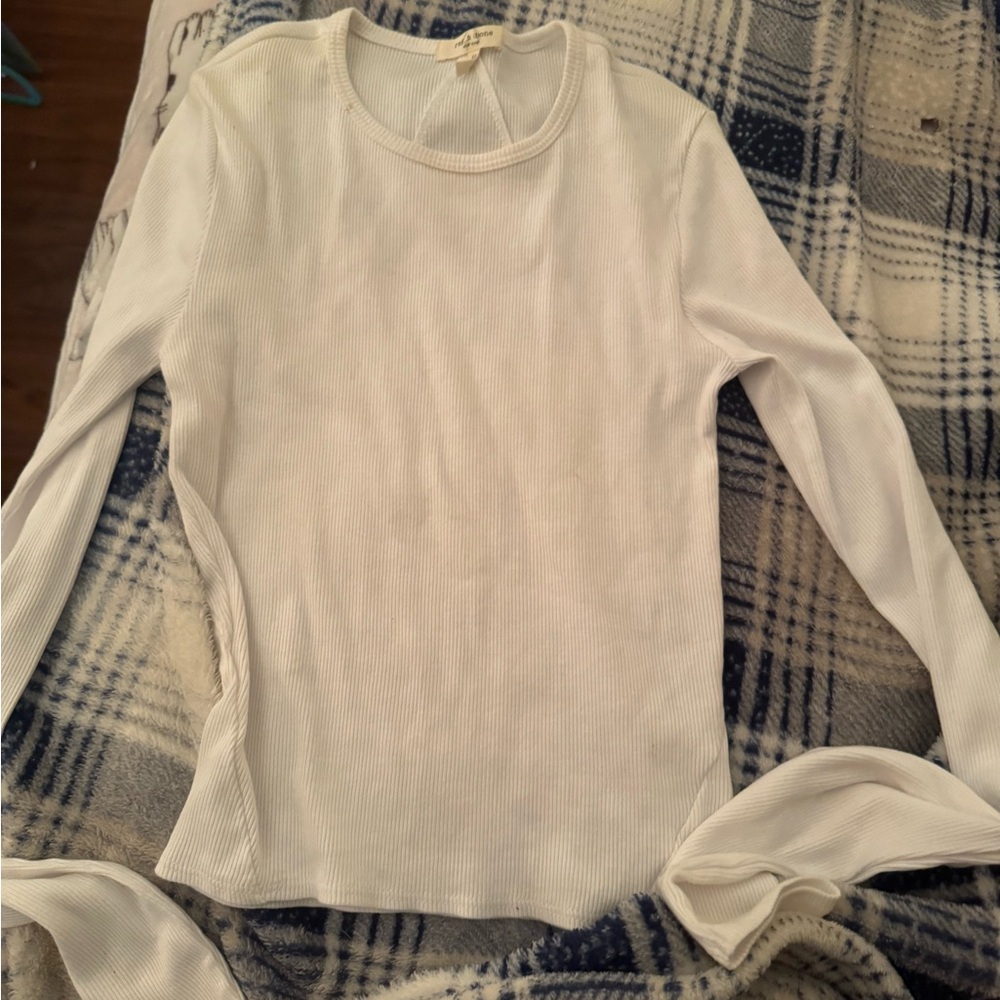rag & bone Essential Long sleeved rib tee size small